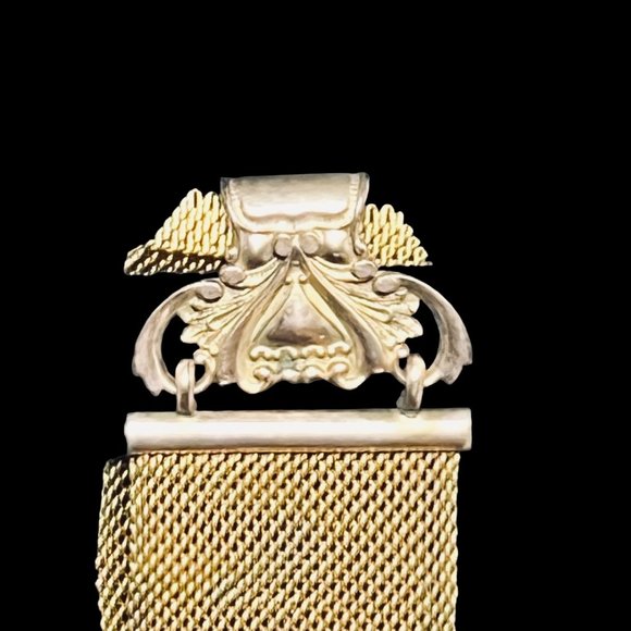 Antique Lion Watch FOB With Pink And Clear Rhinestones (4667) - Picture 2 of 7